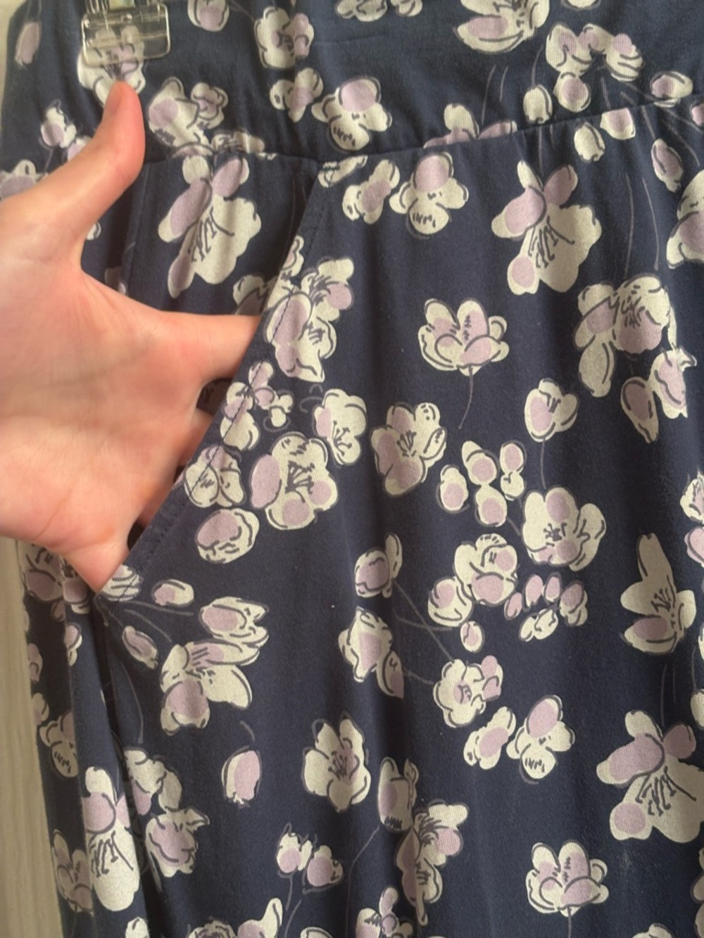 Pact Tiered Midi skirt in blue floral - Picture 3 of 5